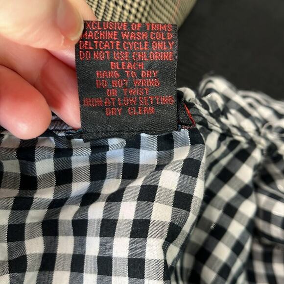 D Studio frilly Y2K gingham blouse - Picture 5 of 7